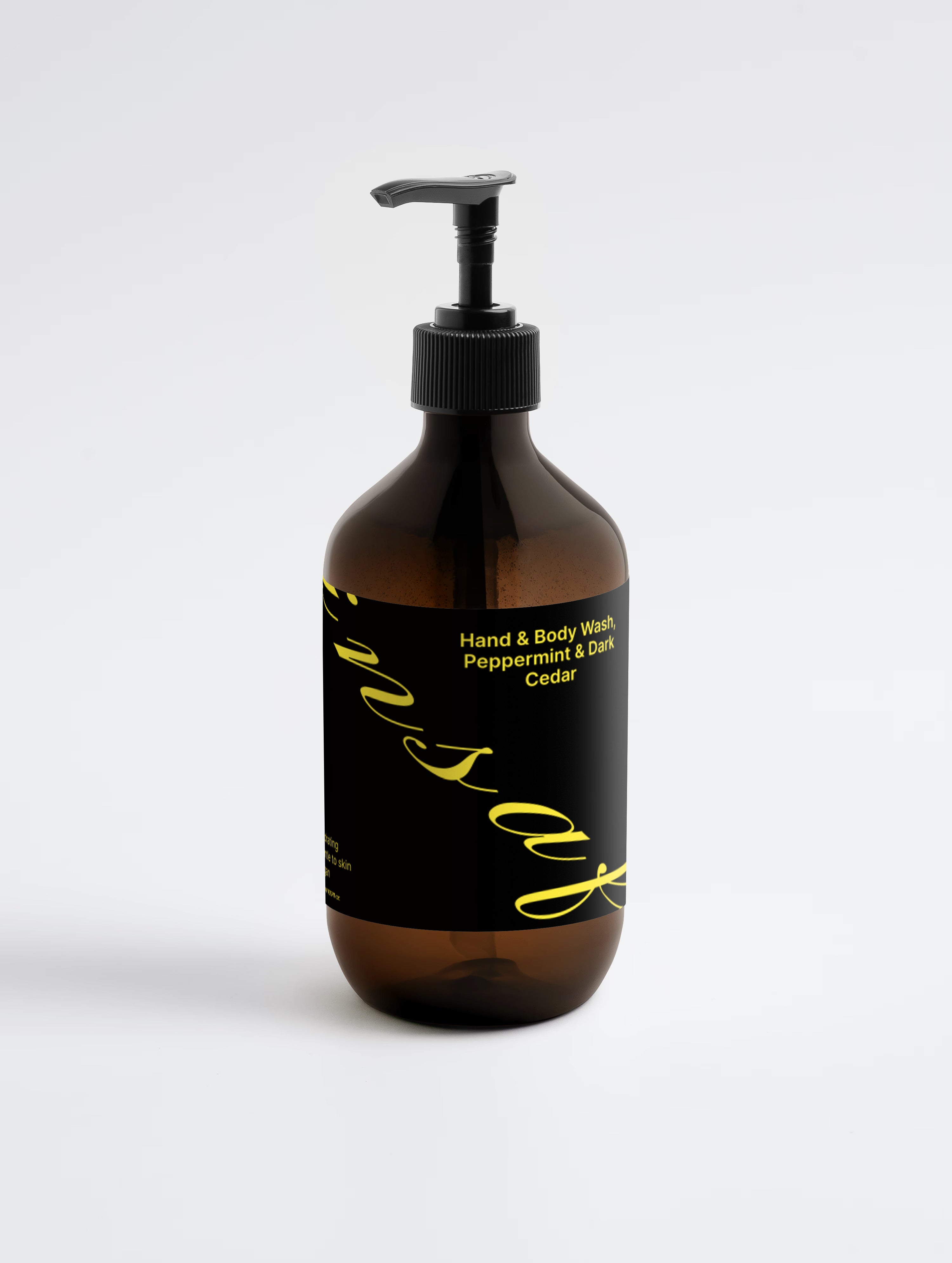 Hand & Body Wash, Peppermint & Dark Cedar insaf