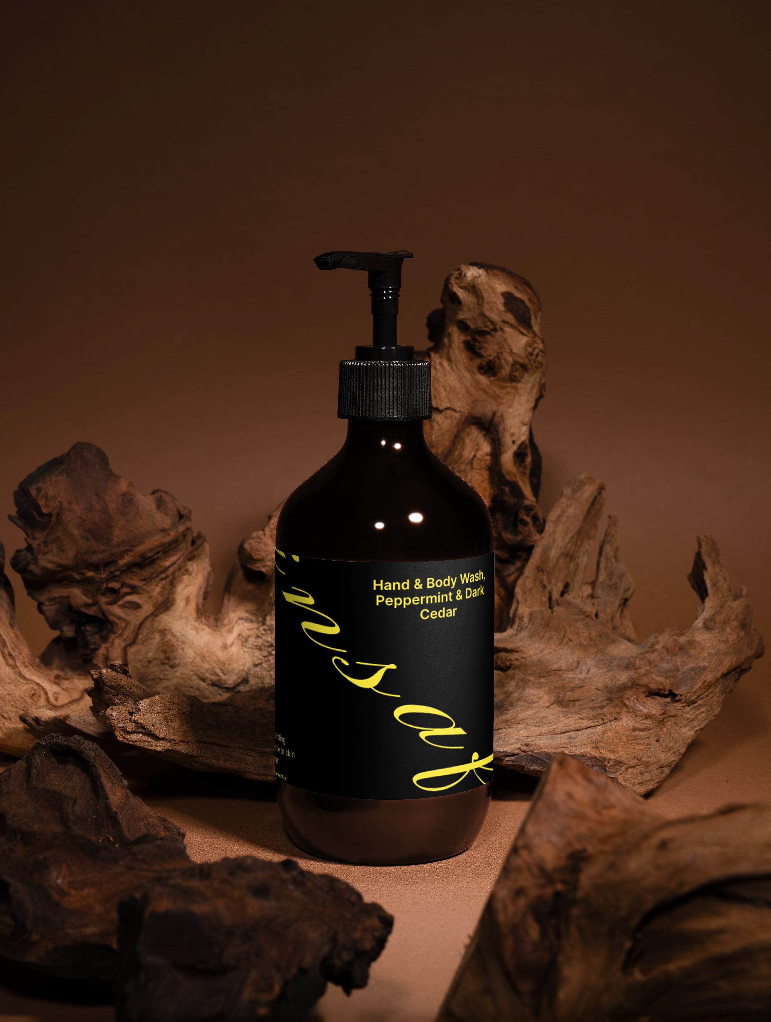 Hand & Body Wash, Peppermint & Dark Cedar insaf